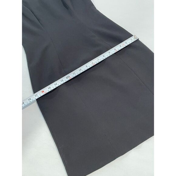 ~ Anthropologie 00 Cocktail Mini Dress Black Cutout Collar Lined Sleeveless XS - Picture 8 of 15